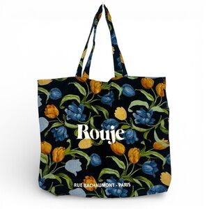 Rouje Paris Floral Cotton Tote Bag Rue Bachaumont French Girl Market Tote
